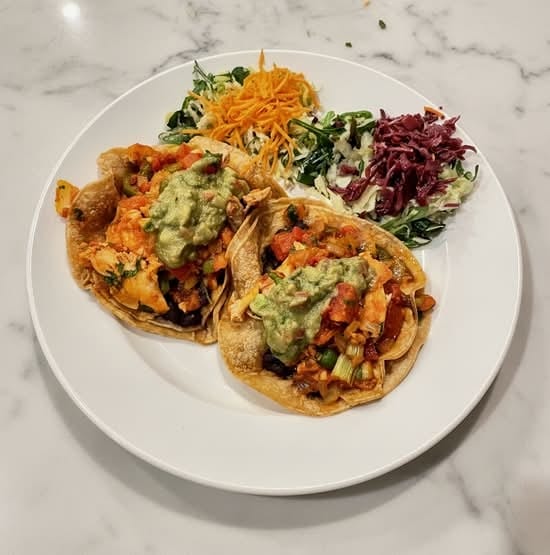 Salmon Tacos GF.